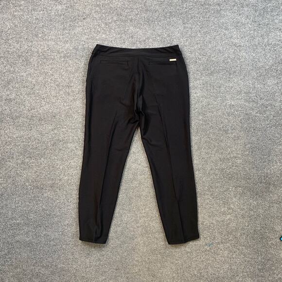 Adidas Pants Womens M Medium Black Performance Slit Pockets Tapered Ankle - Picture 6 of 8